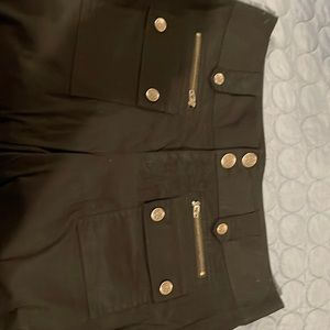 INC black cotton pants with rouched bottoms. Size 10.